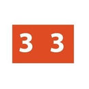 Sp- Labels Colour Coding Avery 25x38mm 3 Side Tab Dark Orange Pk180