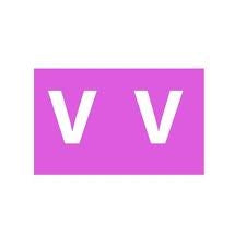 LABELS COLOUR CODING AVERY 25X38MM V SIDE TAB MAUVE PK180