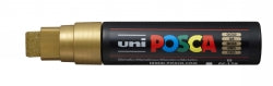 MARKER UNI POSCA PC17K 15MM BROAD CHISEL TIP GOLD