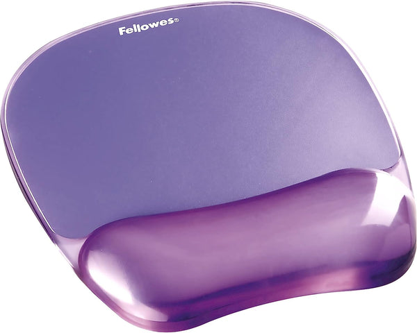 GEL WRIST REST + MOUSE PAD PURPLE GEL CRYSTALS