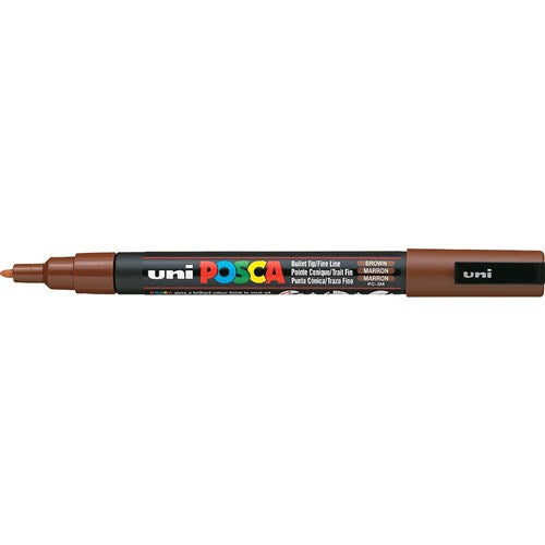 Uni Posca PC-3M Paint Marker Fine 1.3mm Bullet Tip Brown