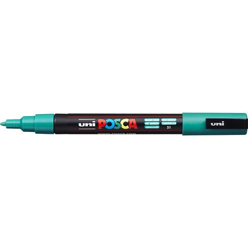 Uni Posca PC-3M Paint Marker Fine 1.3mm Bullet Tip Emerald Green