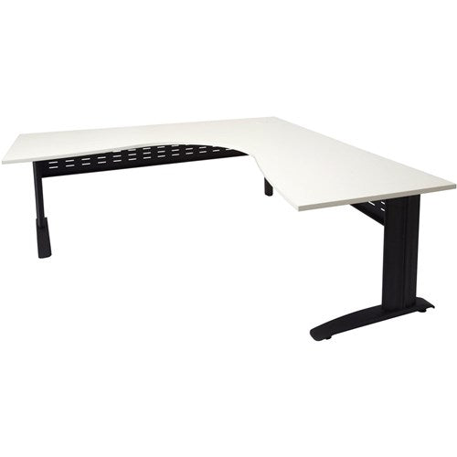 Rapidline Rapid Span Corner Workstation 1500/1500W x 700D x 730mmH White/Black