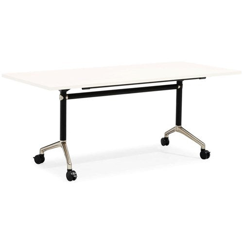 Rapidline Typhoon Flip Top Table 1500W x 750D x 750mmH White Top Silver Frame