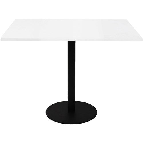 Rapidline Square Meeting Table 900W X 900D x 755mmH White Top Black Base