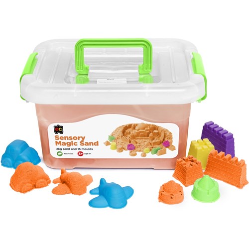 EC Sensory Magic Sand With Moulds 2kg Tub Orange | Better Office