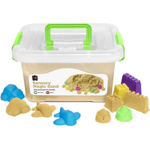 EC Sensory Magic Sand With Moulds 2KG Tub Natural | Better Office