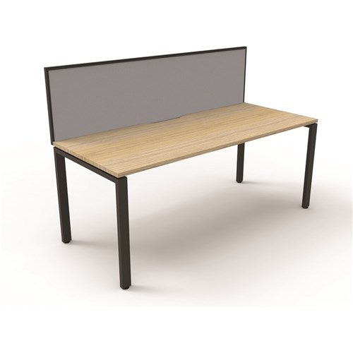 Rapidline Deluxe Infinity Desk Profile Leg One Sided + Screen 1500mmW Oak/Black