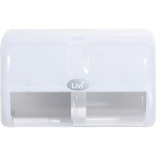 Livi Side By Side Toilet Roll Dispenser Double White | Better Office