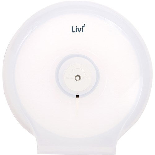 Livi Jumbo Toilet Roll Dispenser Single White