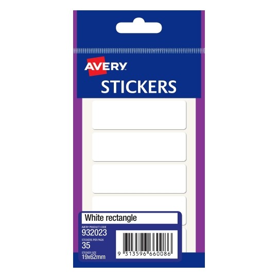 LABEL AVERY F/P 19X62 WHITE 932023