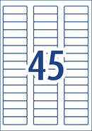Label Avery Copier/Laser L7156gu 58x17.8 45up Pk100