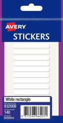 Sp- Label Avery 50x6mm Rectangle White Pk140 (PK10)