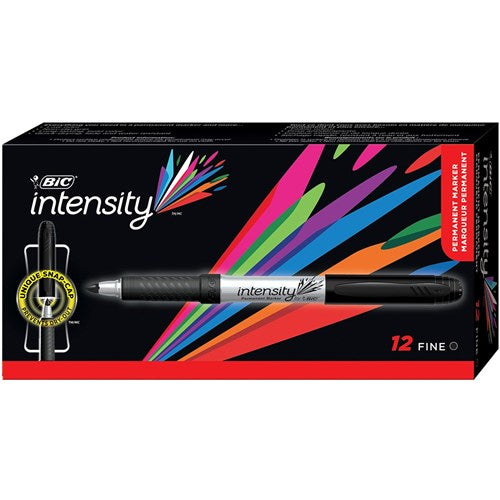 Bic Intensity Permanent Marker Fine Black Box 12