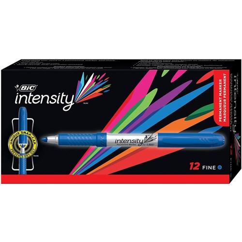 Bic Intensity Permanent Marker Fine Blue Box 12