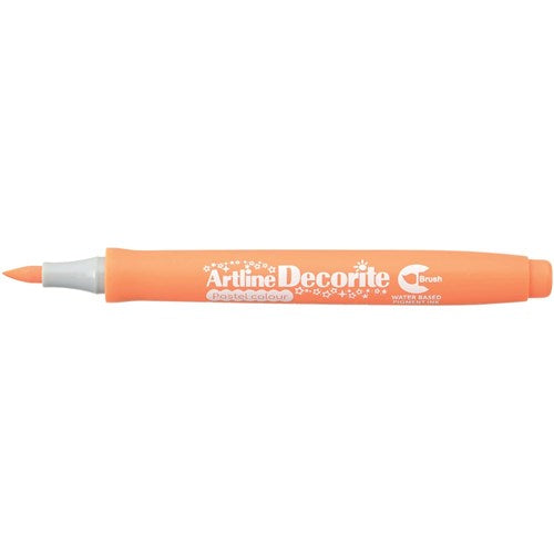 Artline Decorite Pastel Markers Brush Nib Orange Box Of 12