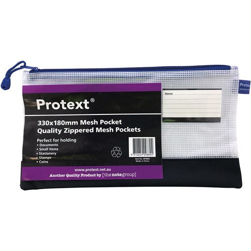 Protext Mesh Pouch Long Size With Note Holder | Better Office