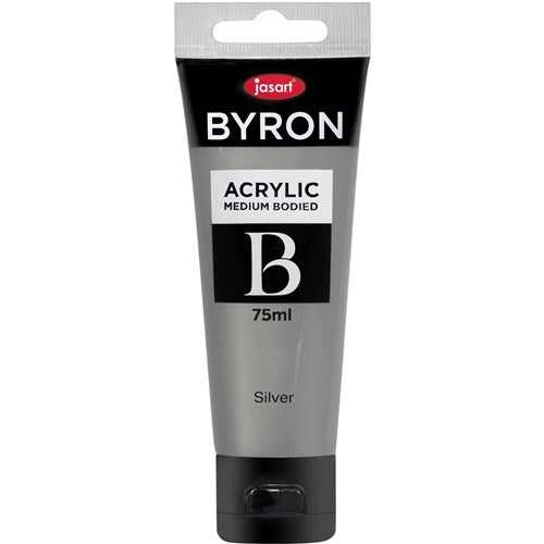 Jasart Byron Acrylic Paint 75ml Silver