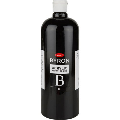 Jasart Byron Acrylic Paint 1 Litre Black