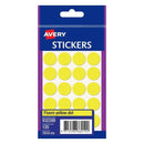 Sp- Label Avery F/P 18mm Fluoro Yell Dot 932289 (PK10)