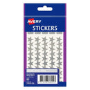 Sp- Label Avery F/P Stars Silver Small 932351 (PK10)