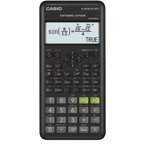 Casio FX82AU Plus II 2nd Edition Scientific Calculator Black