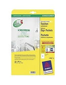 Sp- Adhesive Sign Pocket Avery A4 221x304mm Clear Pk10