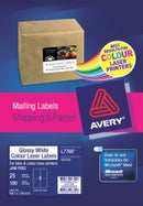 Sp- Label Avery Laser L7769 Gloss 4l 99.1x139mm 25'S (PK)