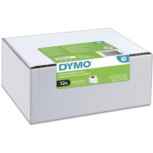 DYMO LabelWriter Standard Address Labels 28 x 89mm Pack of 12 White | Better Office