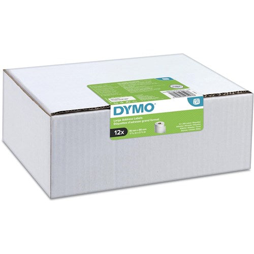 DYMO LabelWriter Large Address Labels 36 x 89mm Pack of 12 White | Better Office