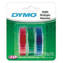 Sp- Label Tape Dymo Embossing 9mmx3m Red/Blue/ Green Pk3