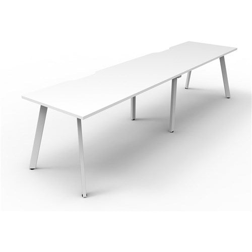 Rapidline Eternity Workstation Single Sided 2 Person 3600W x 750D x 730mmH White/White | Better Office