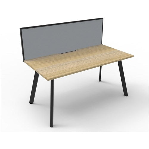 Rapidline Eternity Workstation Single Sided With Screen 1200W x 780D x 1200mmH Oak/Black