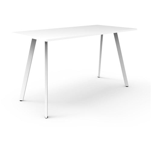 Rapidline Eternity High Bar Table 1500W x 750D x 1050mmH White Top White Frame