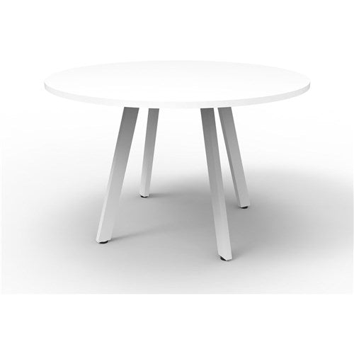 Rapidline Eternity Meeting Round Table 900D x 730mmH White Top White Base