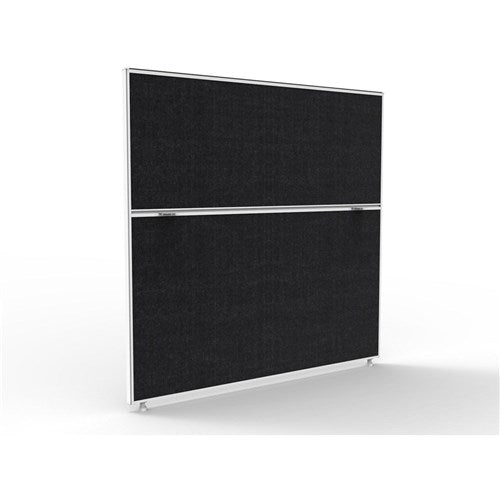 Rapidline SHUSH30+ Screen 1500W x 30D x 1200mmH White Frame Black Pinnable Fabric