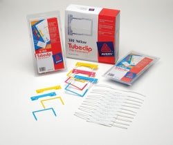 FILE FASTENER AVERY TUBECLIP BLUE PK10