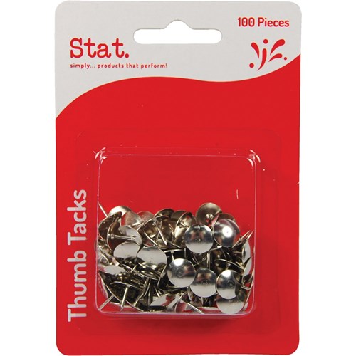 Stat Thumb Tacks Pack of 100 Silver | Better Office