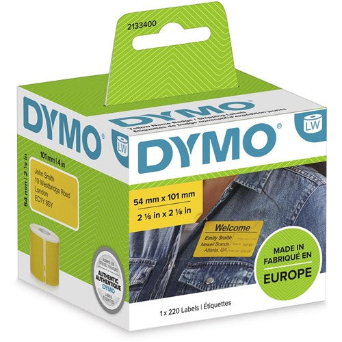 DYMO LabelWriter Shipping Labels 54mm x 101mm 220 Labels Yellow | Better Office