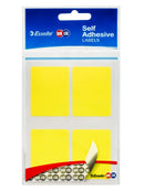 Label Quik Stik F/P 35x45 Fluoro Yellow (PK10)