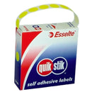 LABEL QUIK STIK DISP 14MM FLUORO YELLOW DOT