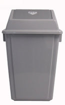 Sp- Heavy Duty Waste Bin Italplast 58l With Swing Top Lid Grey