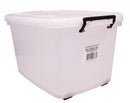STORAGE BOX ITALPLAST 55LT WITH LID & ROLLERS