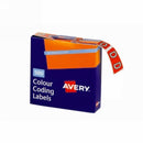 Sp- Labels Colour Coding Avery 25x38mm D Side Tab Dark Orange Bx500
