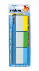 Stick On Filing Tabs B/Tone 37x50 3 Cols Pk3