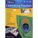 LAMINATING POUCHES FELLOWES A3 100 MICRON GLOSS PK100