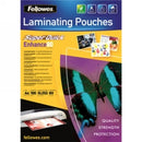 Laminating Pouches Fellowes A4 80 Micron Gloss Superquick Pk100