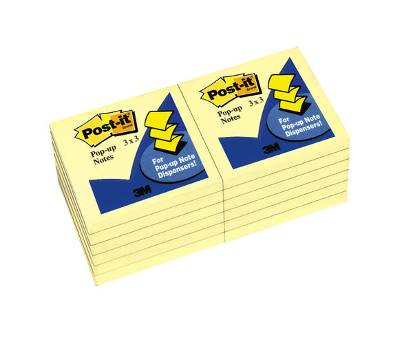 NOTES POST-IT POP UP REFILL 76X76MM R330-YW YELLOW