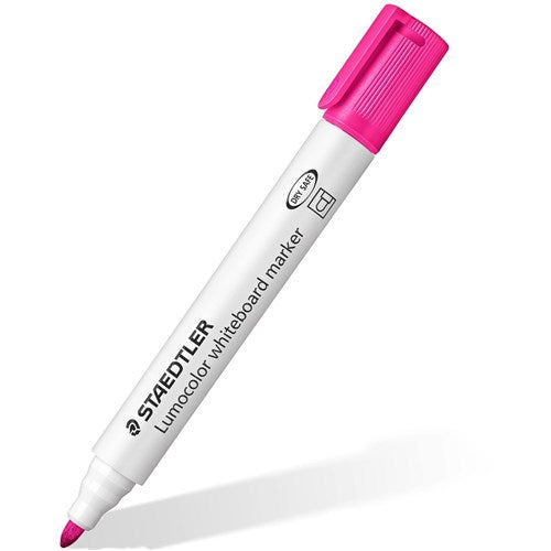 Staedtler Lumocolor Whiteboard Marker 351 Bullet Point Bright Pink Box of 10