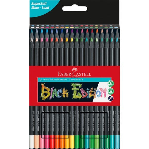 Faber Castell Black Edition Colouring Pencils Box of 36 | Better Office